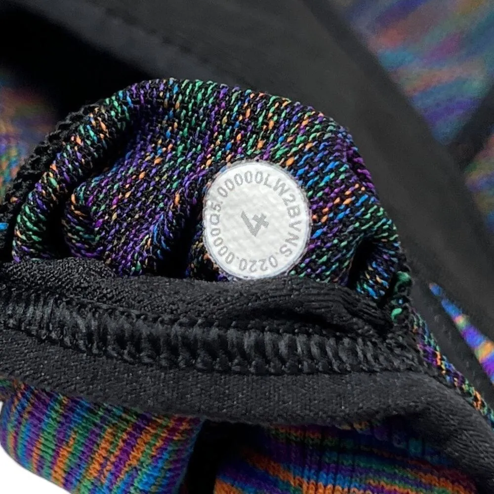 lululemon love revealed high neck bra crop top black rainbow - Image 5