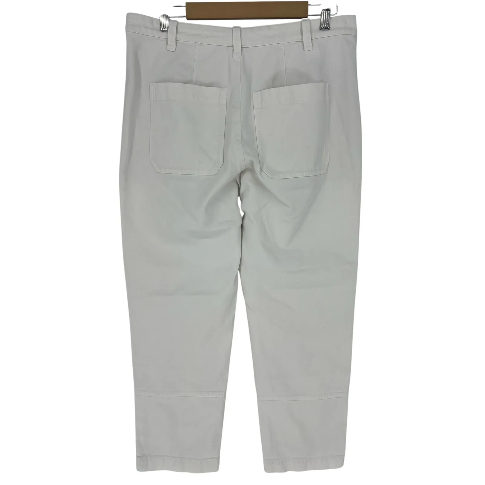 Brunello Cucinelli White Patch Pocket Utility Cotton Pants - Image 9