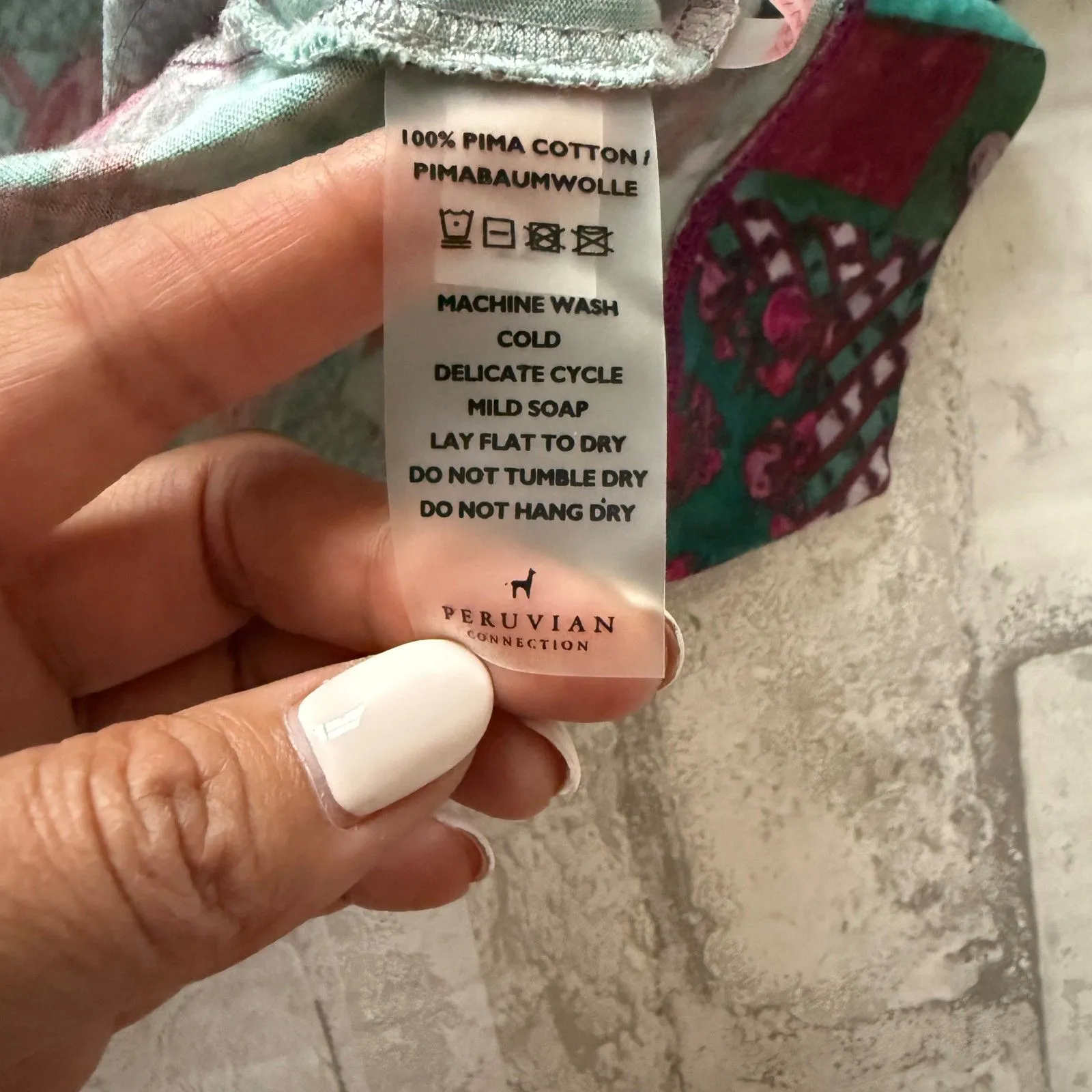 Peruvian Connection Plum Blossom Turquoise Patchwork Artisan Boho Robe Sz S - Image 5