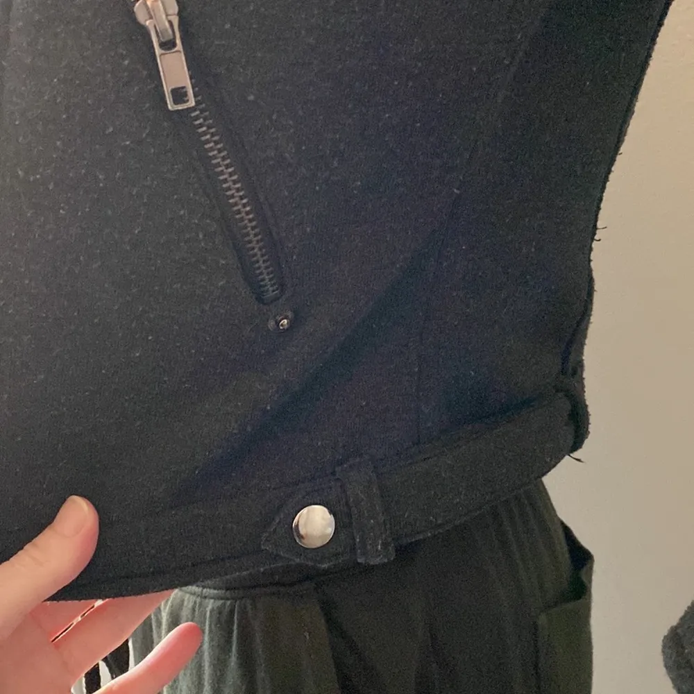 Lola Moto Cropped Jacket Gray Size M - Image 4