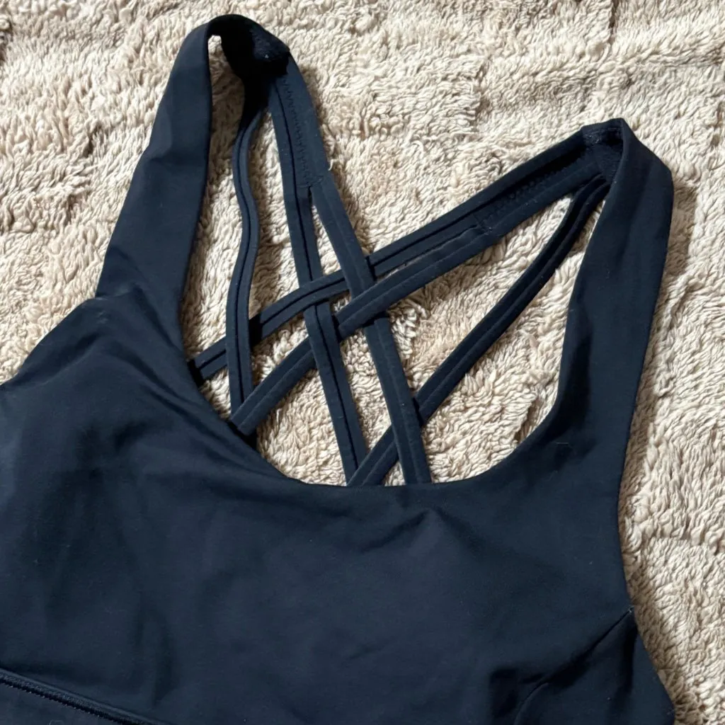 Like New Lululemon Free To Be Serene Sports Yoga Bra Black Luxtreme 2 - Image 4