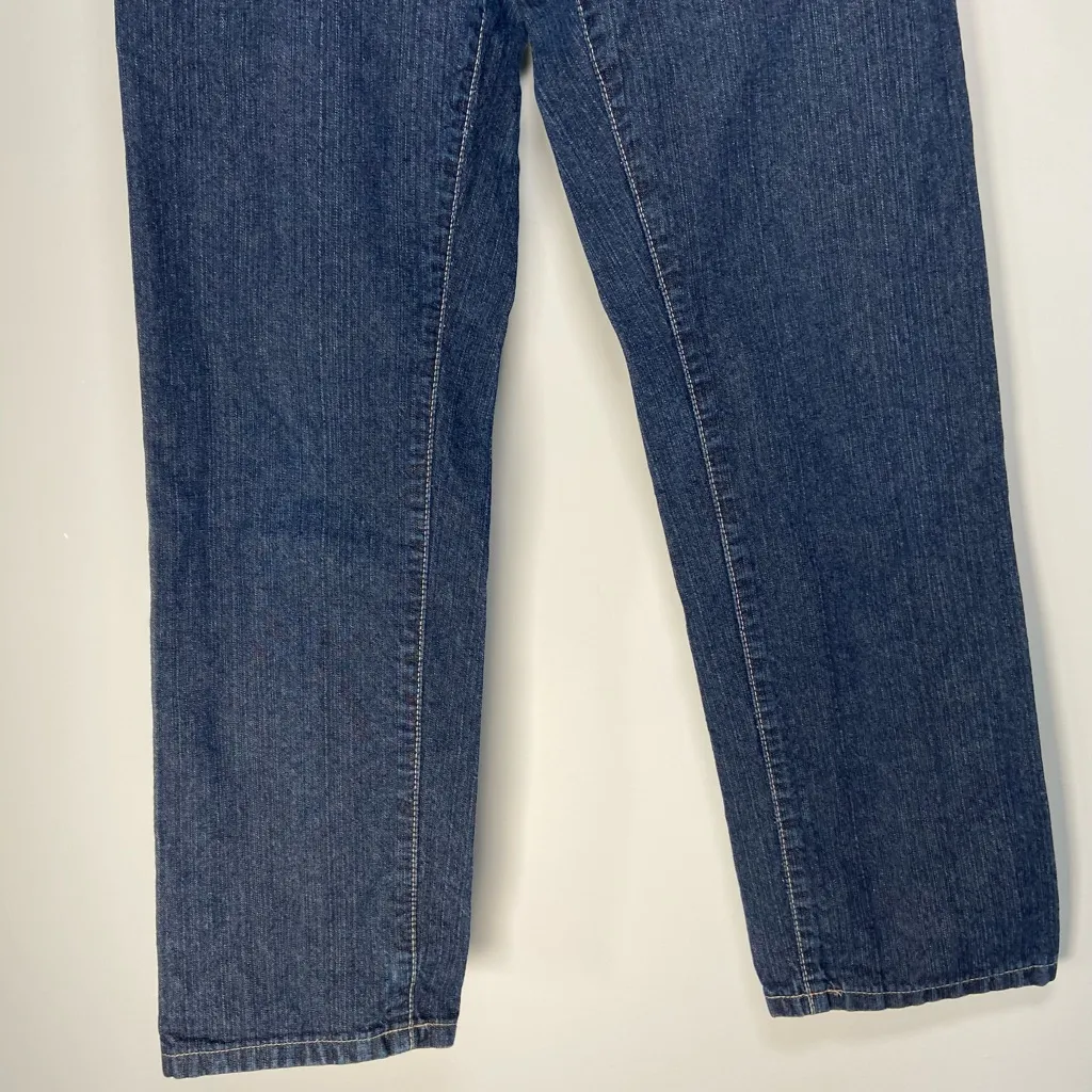 Vintage Tommy Hilfiger Y2K Dark Wash Straight Jeans Mid Low Rise Size 2 - Image 5