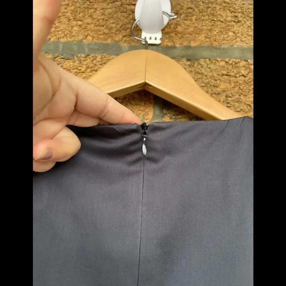 Peserico Gray Sheath Dress Size 44 IT US 8Sleeveless Italy Gray - Image 3