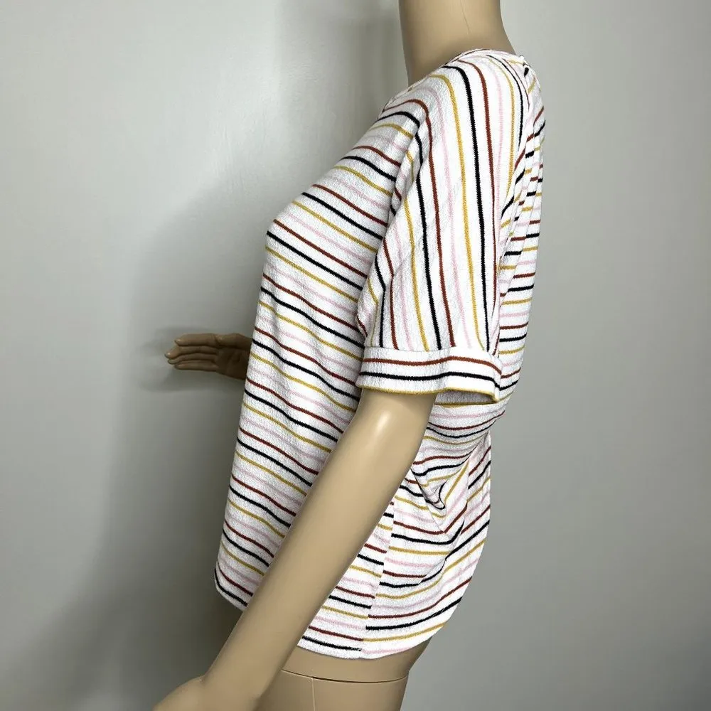 Lulus Terry Multi Striped Twist Open Back Tee - Image 2