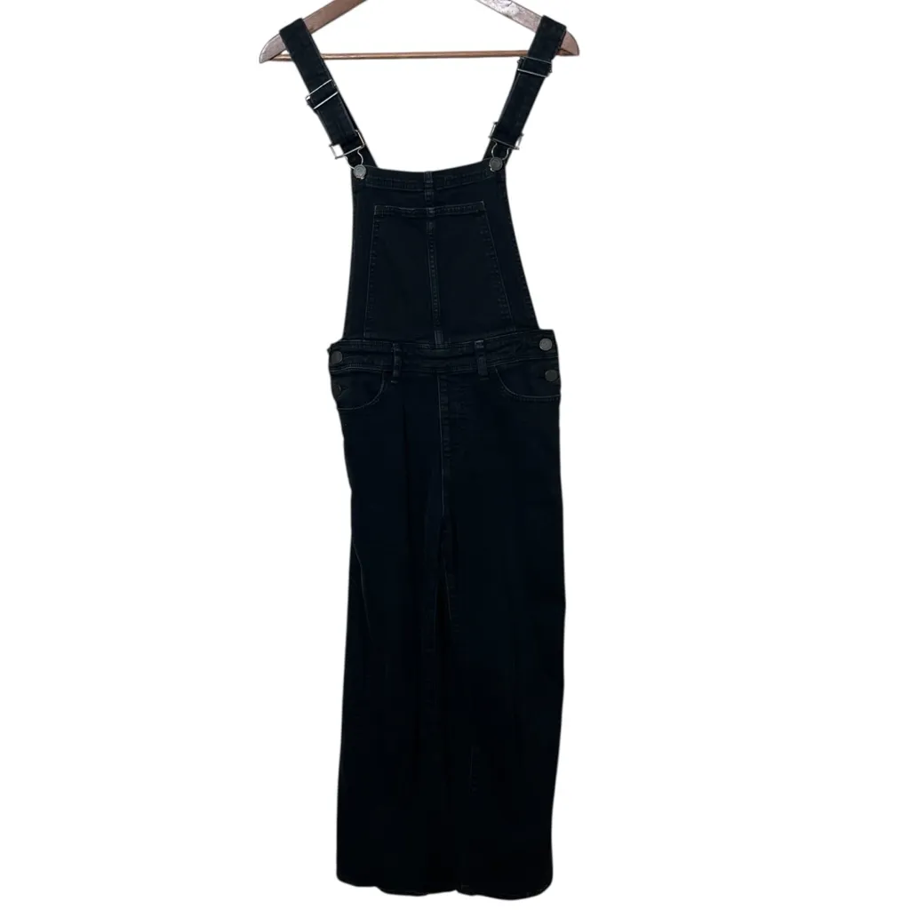 Paige Sierra Overalls Size 25 Vintage Black Denim Ankle Crop Jumpsuit Casual - Image 3