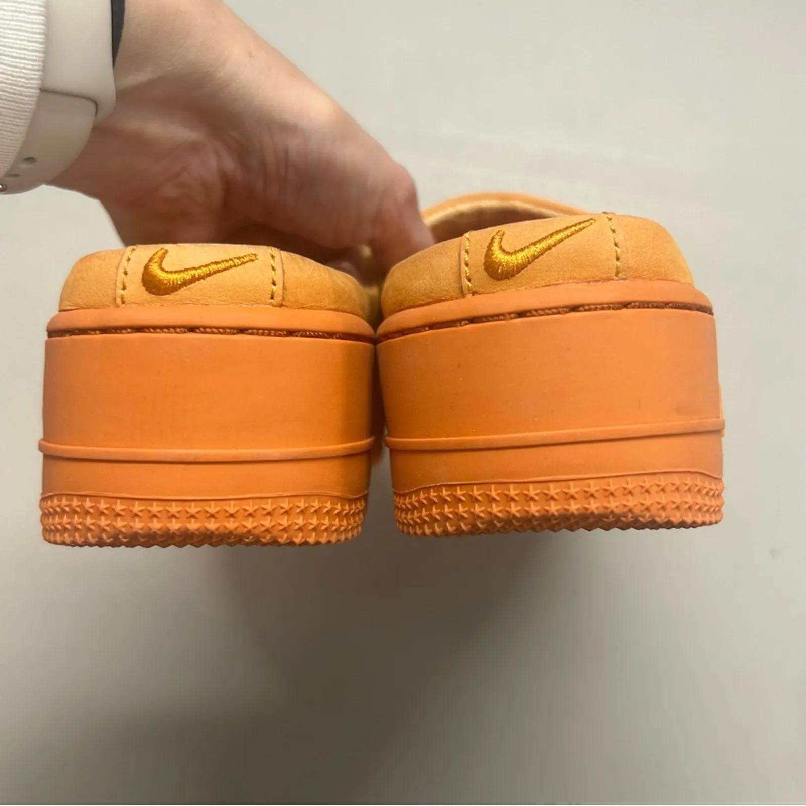 Nike Air Force 1 One Orange Shoes Slip On Lover Xx Comfort Slides Womens Size 8 - Image 4