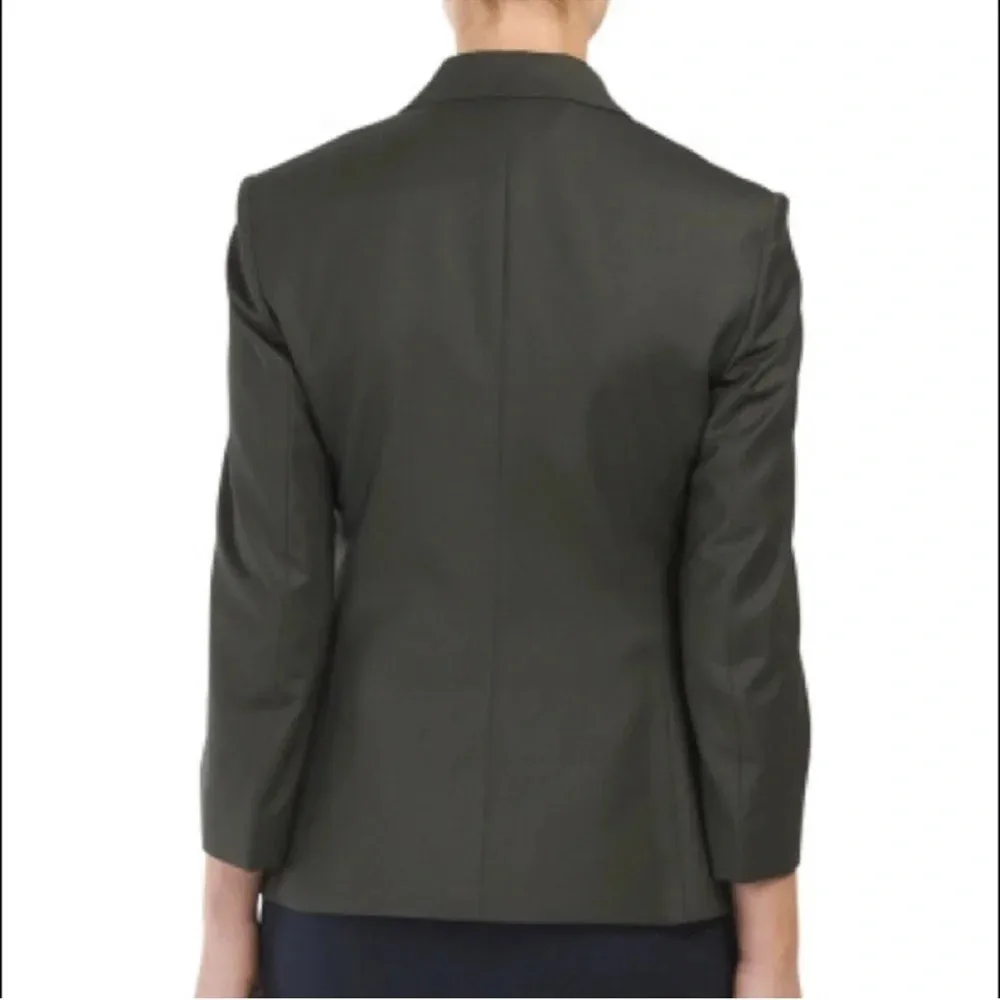 Theory Grey Linworth Virgin Wool Two Button Blazer Size 4 - Image 9