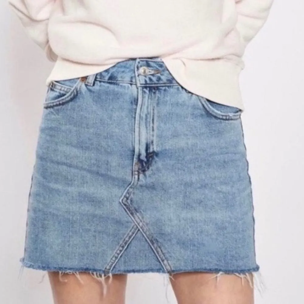 Moto by Top shop moto denim going out concert Nordstrom jean skirt  Eup 34 USA 2 - Image 2