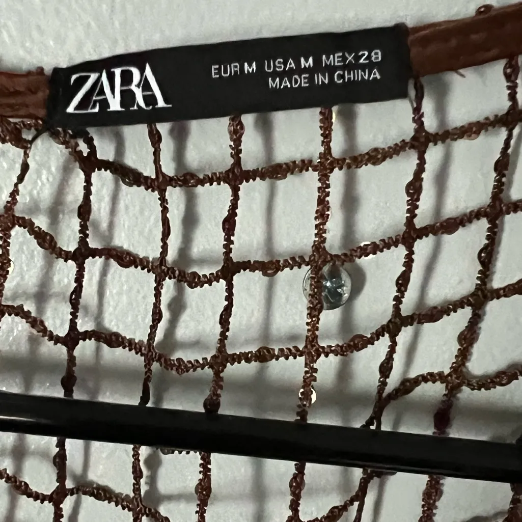 Zara Chocolate Mesh Swim Cover-Up - Image 3