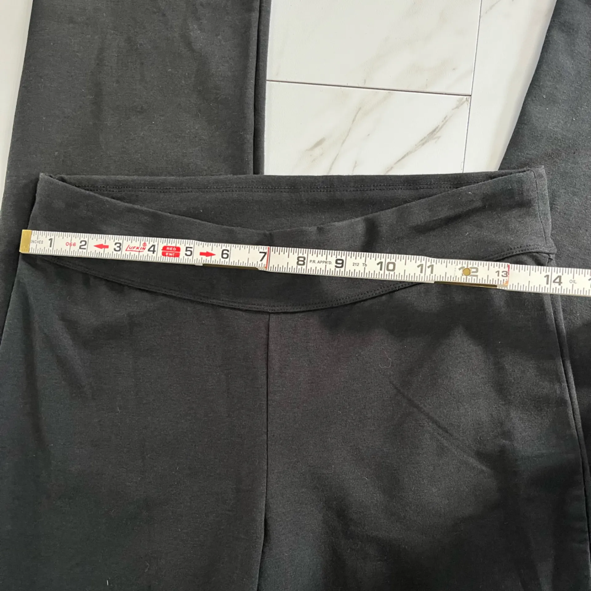 Fishers Finery Boot Leg Bamboo Blend Yoga Pant with back pockets size medium Gray - Image 4