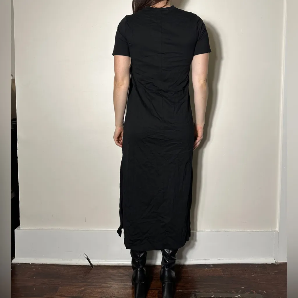 Old Navy Black Short Sleeve Midi Shirt Dress Size XS NWT! - Image 2