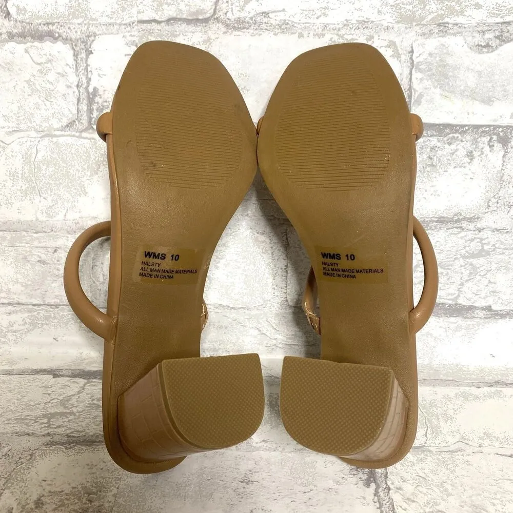 NWOB DV By Dolce Vita Womens Halsty Faux Leather Animal Print Block Heel Sz 10 - Image 5