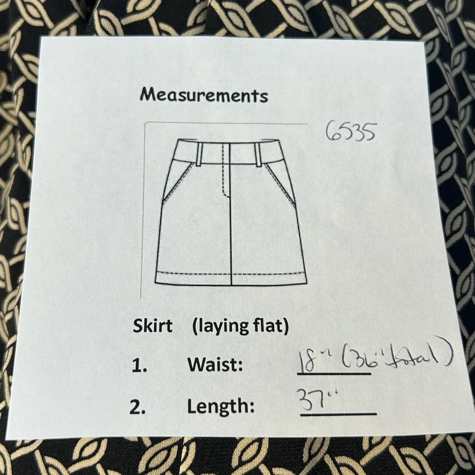 Villager Liz Claiborne Company Womens Maxi Skirt Geometric Print Size XL - Image 5