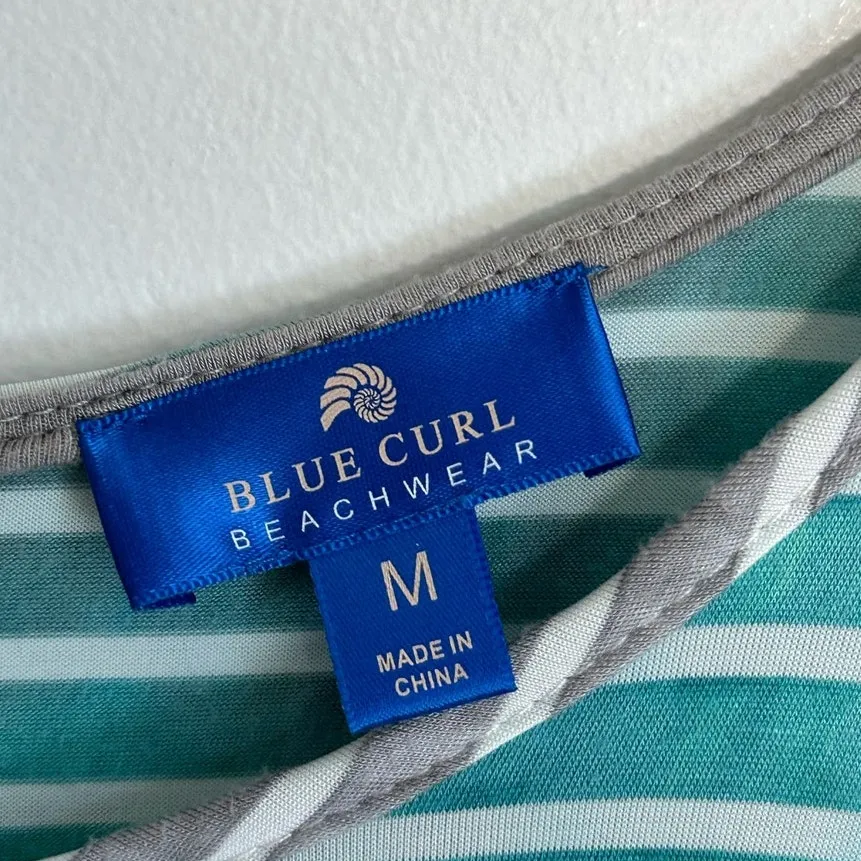 Blue Curl Beachwear Cover‎ Up Gray Size M - Image 2