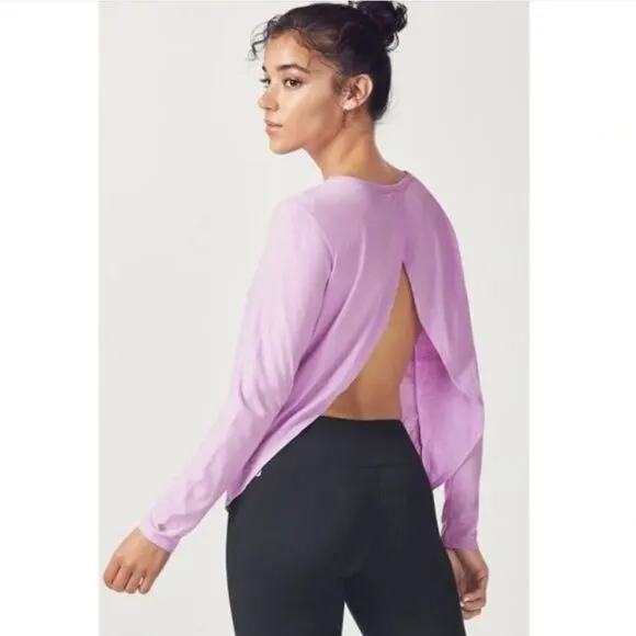 Fabletics Millie Open Back Top Lilac Purple - Image 2