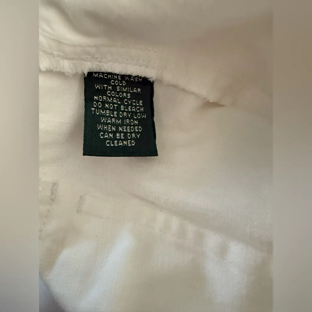 Lauren Ralph Lauren Trousers Linen Blend Women Size 6 Ivory Wide Leg Pants - Image 10