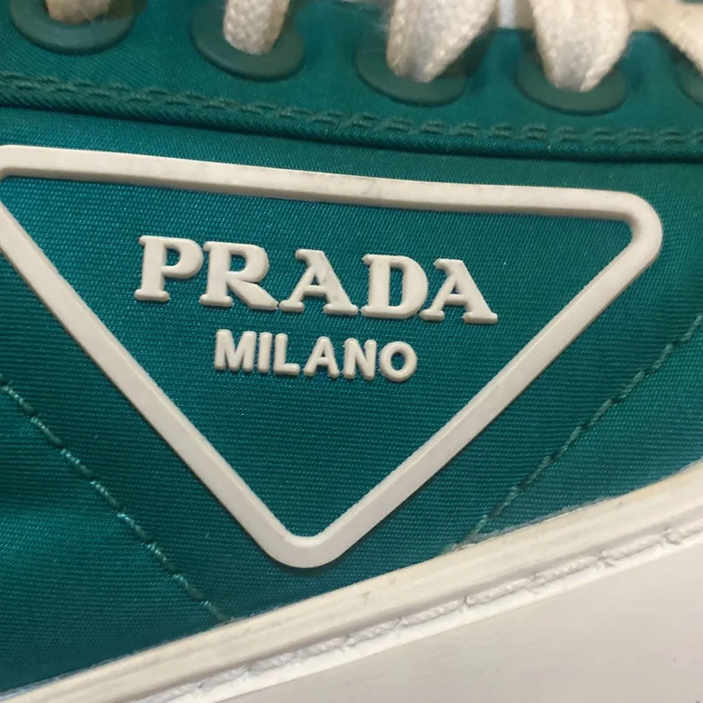 Prada Women's Green Lug-sole Platform Sneakers size 36.5 - Image 10