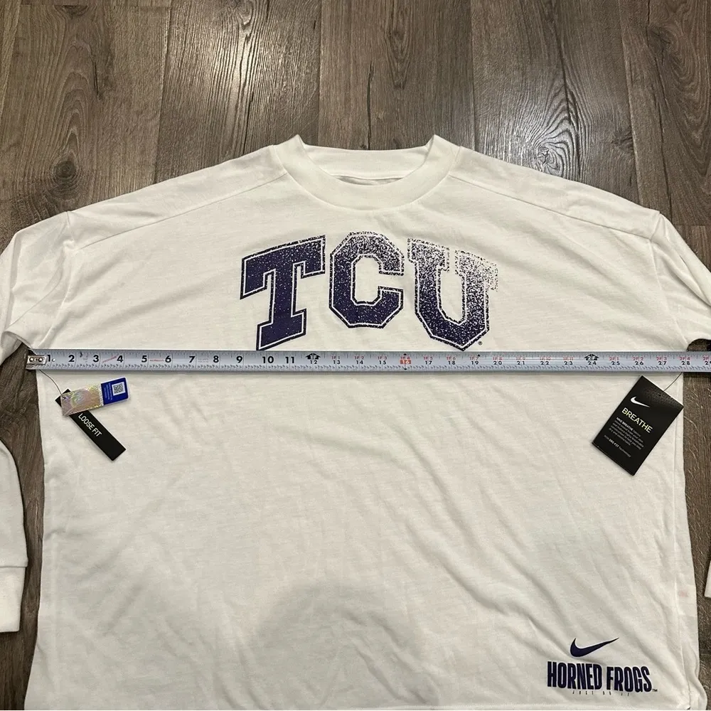 NEW NIKE Breathe TCU Horned Frogs Long Sleeve DRI-FIT T Shirt Women's XL $50 - Image 5