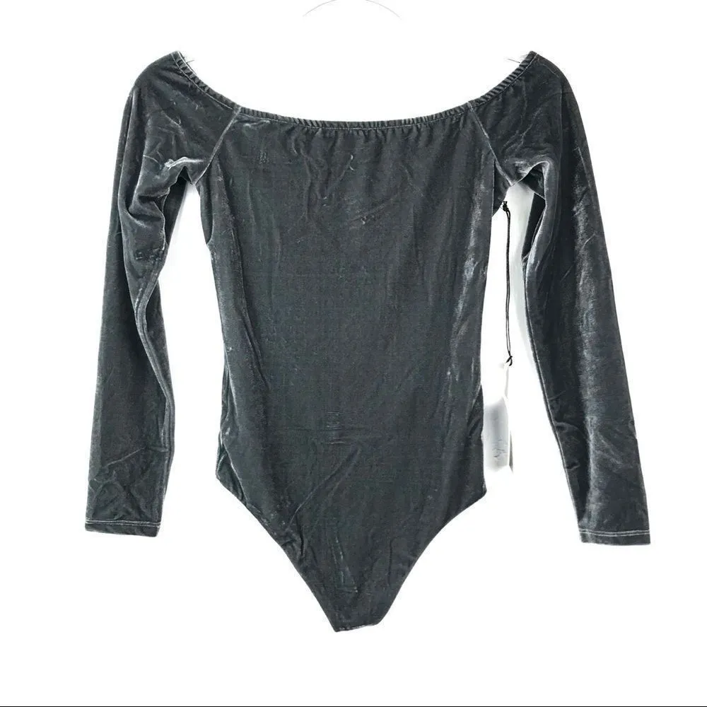 Privacy Please Revolve  Revolve Gray Camellia Bodysuit XS NWT - Image 3