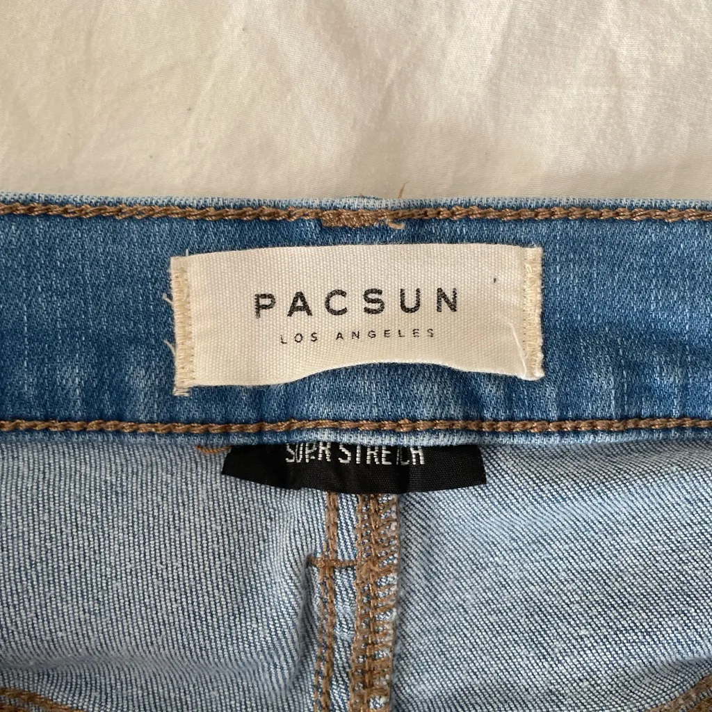 PACSUN Super Stretch Skinny Ankle Jeans Denim Jegging Y2K Preppy Skater Size 24 - Image 8