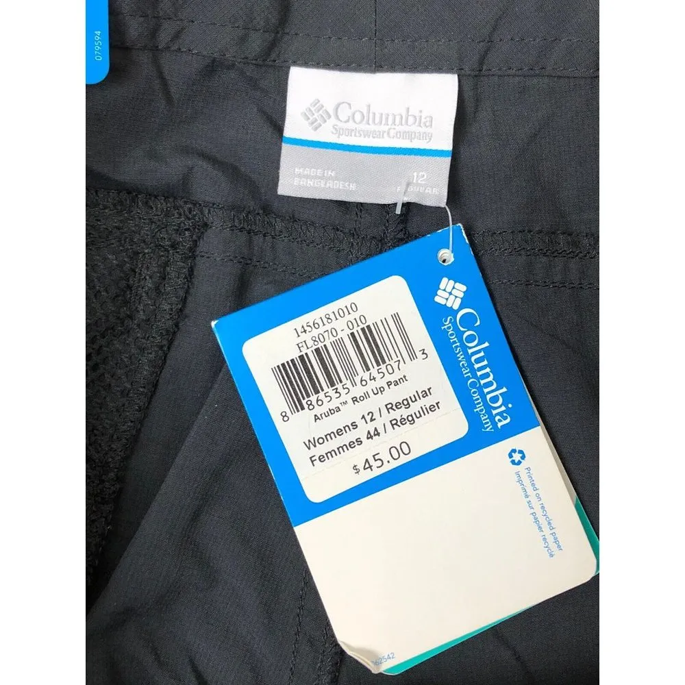 New Columbia Omni Shade Straight Outdoor Pants Womens 12 Black Hiking Walking - Image 4