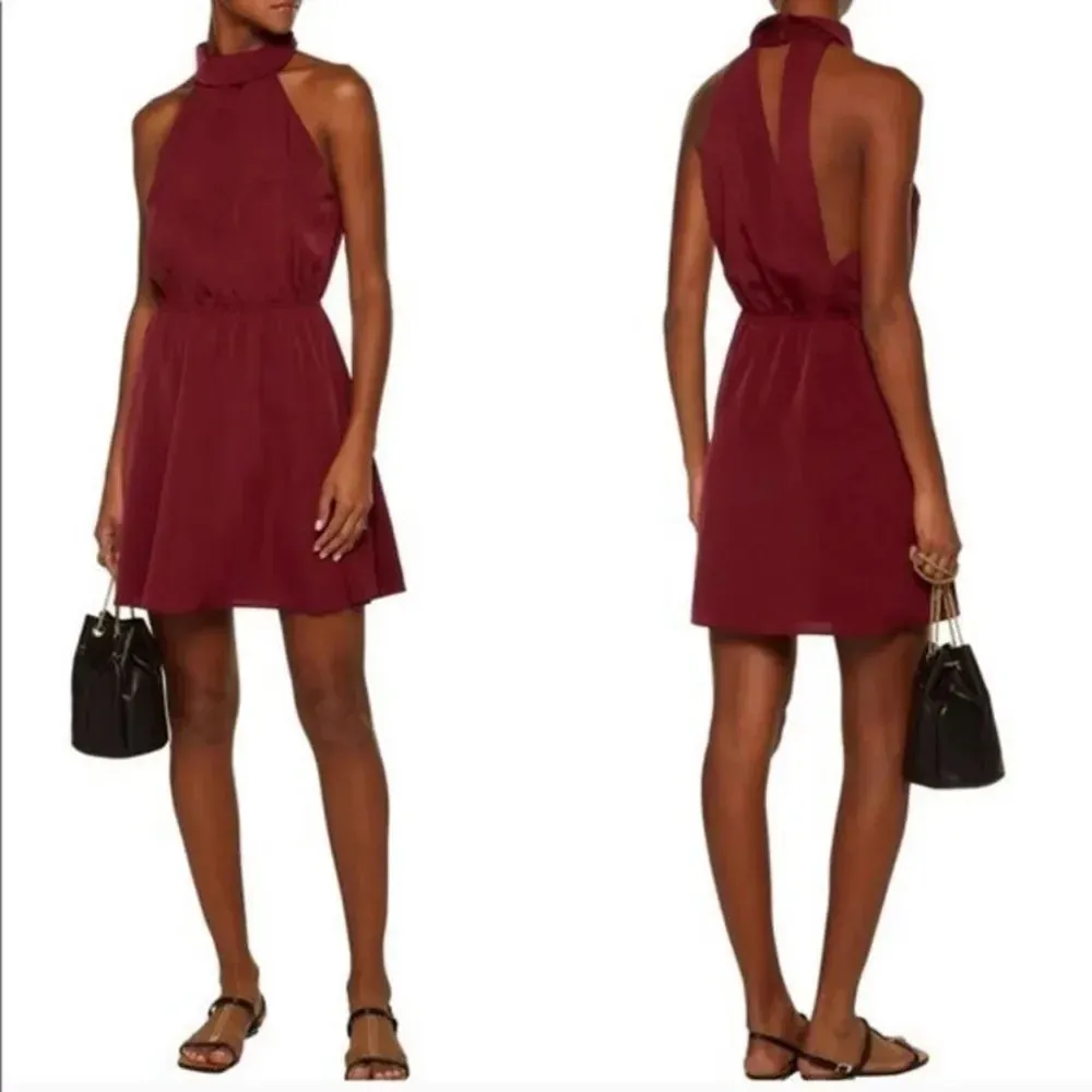 EUC 🎀HAUTE HIPPIE🎀 maroon cocktail dress - Image 4