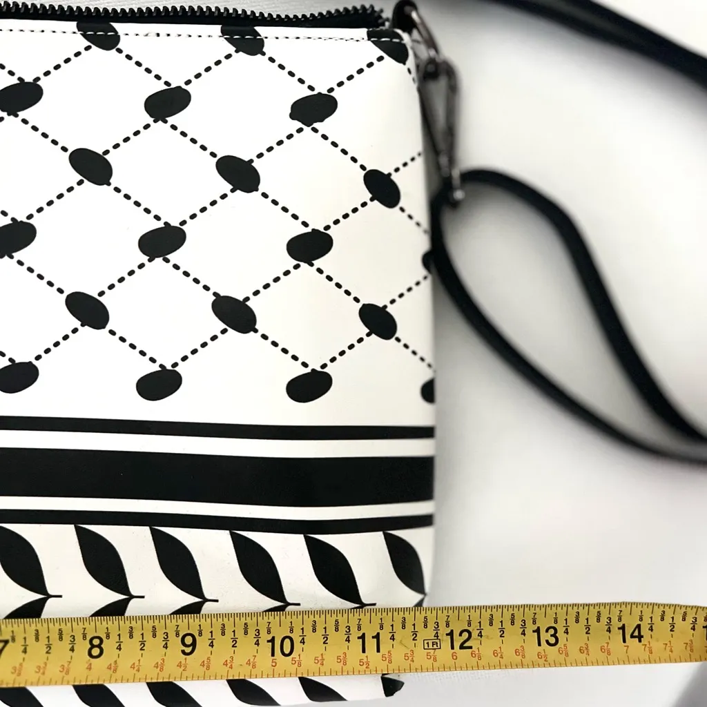 Keffiyeh Shoulder/Crossbody Bag with Adjustable Strap • Free Palestine Black - Image 8