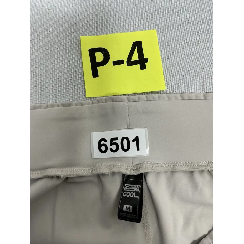 Womans 32 Degree Cool Pullon Athletic Cropped Pants Medium Gray Elastic Waist - Image 3
