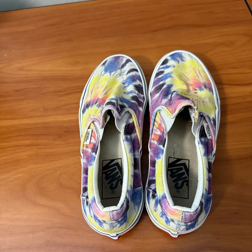 Vans Classic Slip On Sneaker Skate Shoe Colorful Tie Dye Canvas Casual Comfort 7 - Image 5