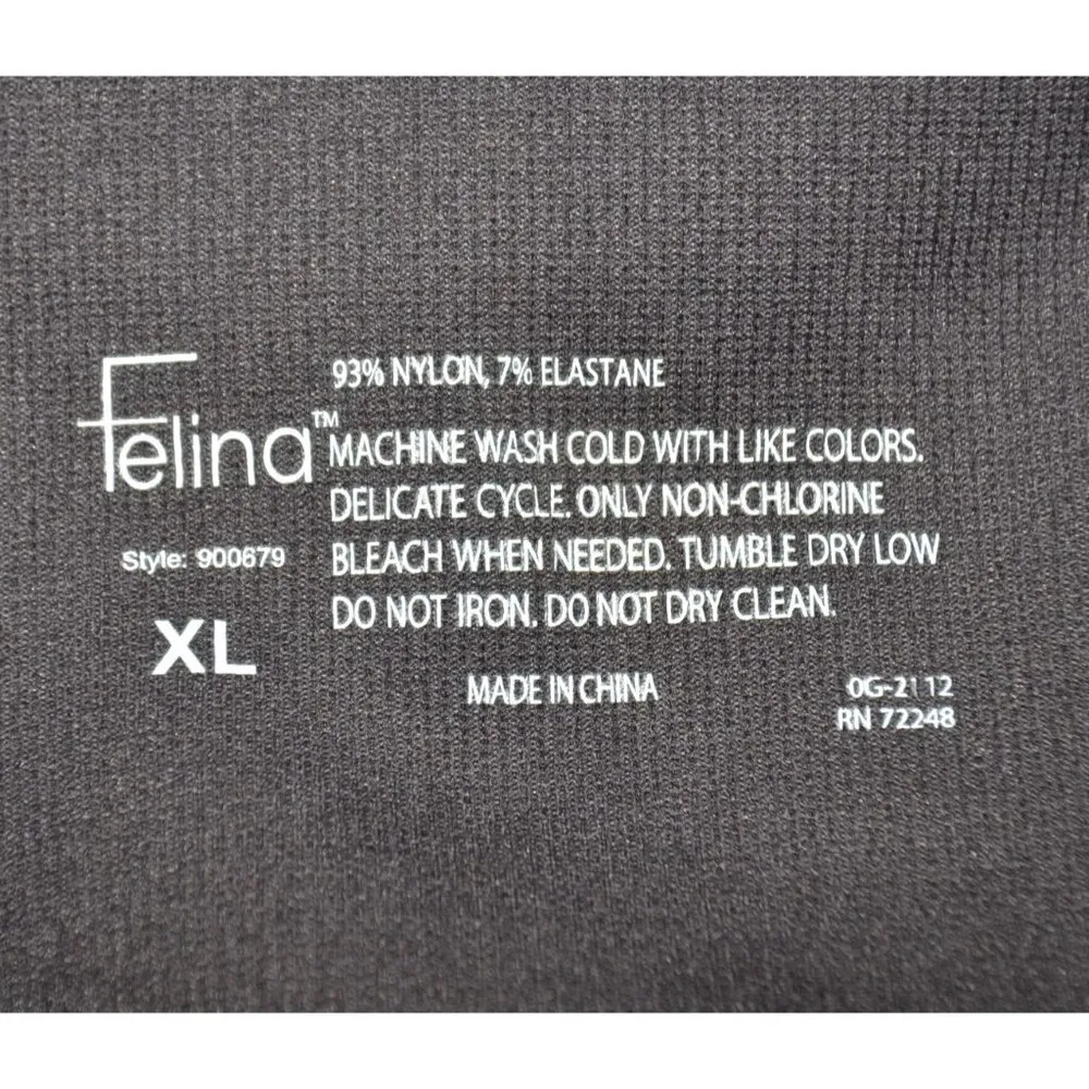 Felina Ladies Gray Floral Leggings Size XL Elastic Waist Athletic Workout Casual - Image 8