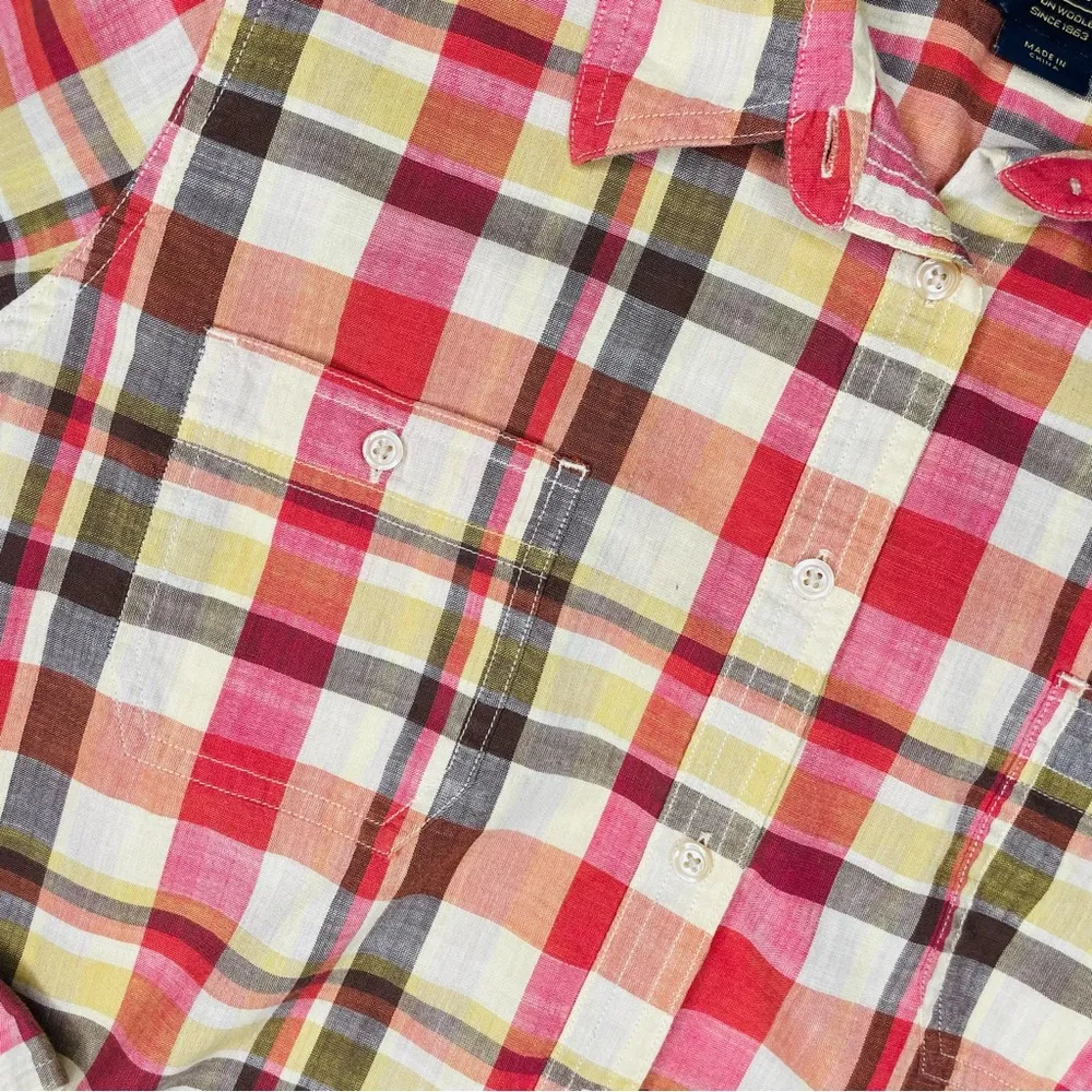 Pendleton woman’s plaid cotton button front long sleeve shirt size petit XL - Image 2