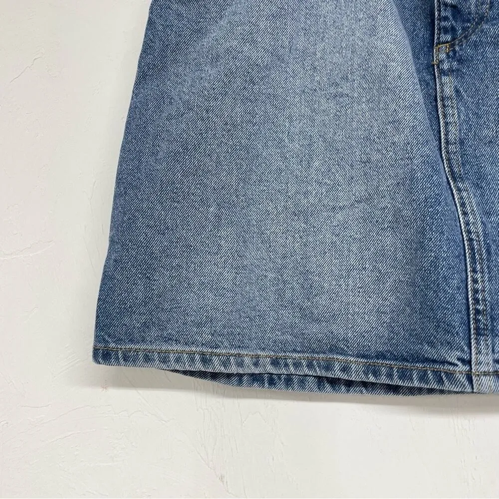Miss Selfridge Denim Paperbag Waist Mini Jean Skirt Womens 8 Ruffled Casual - Image 2