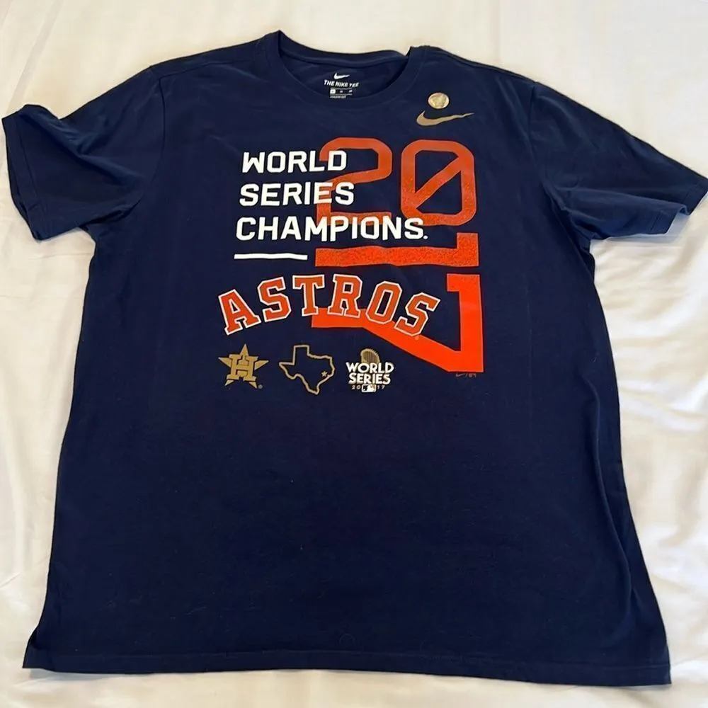Houston Astros 2017 World Series champions szXL womens short sleeve T - Image 2