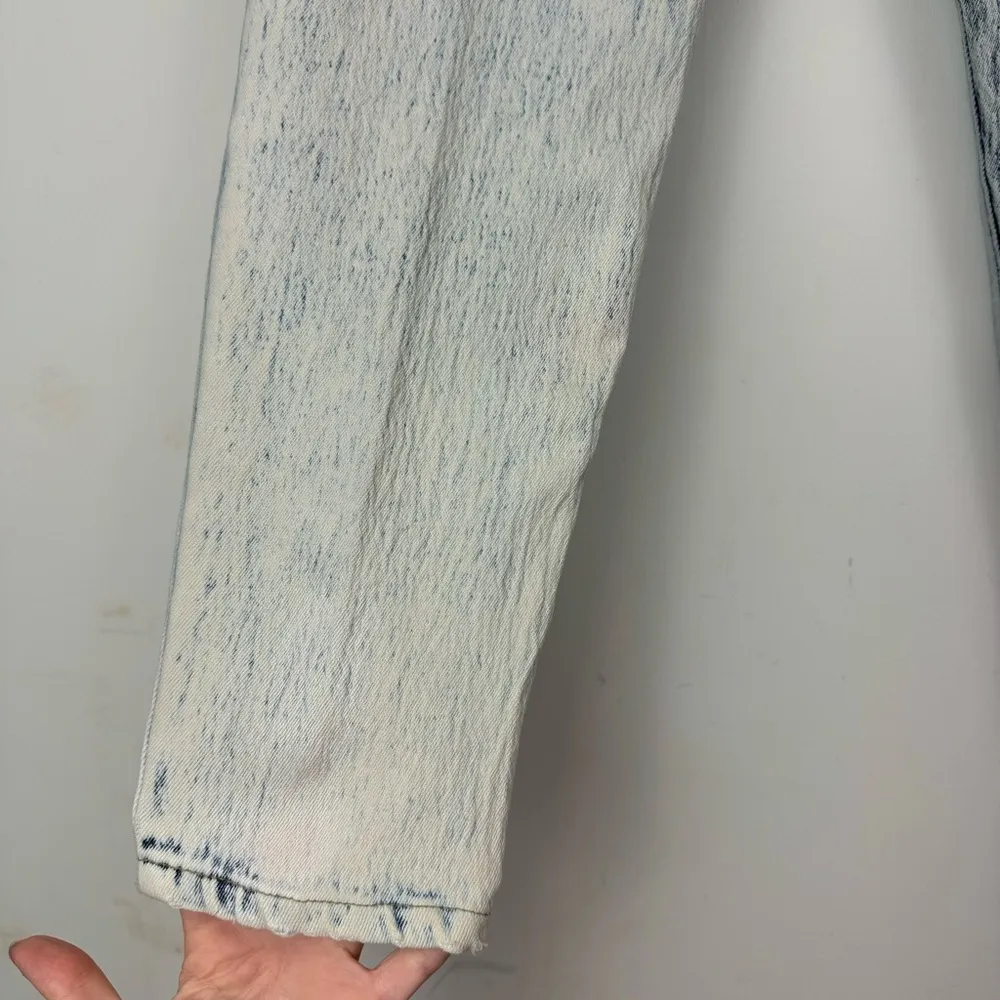 Vtg 90s Y2K Daily Jeans Acid Wash Denim Sz 4 Grunge Streetwear White - Image 14