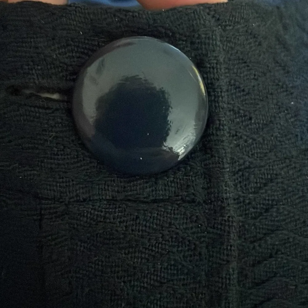 Ann Taylor Lt Jacket Navy Blue Textured 3 Button 3/4 Sleeve Pockets Cotton - Image 8