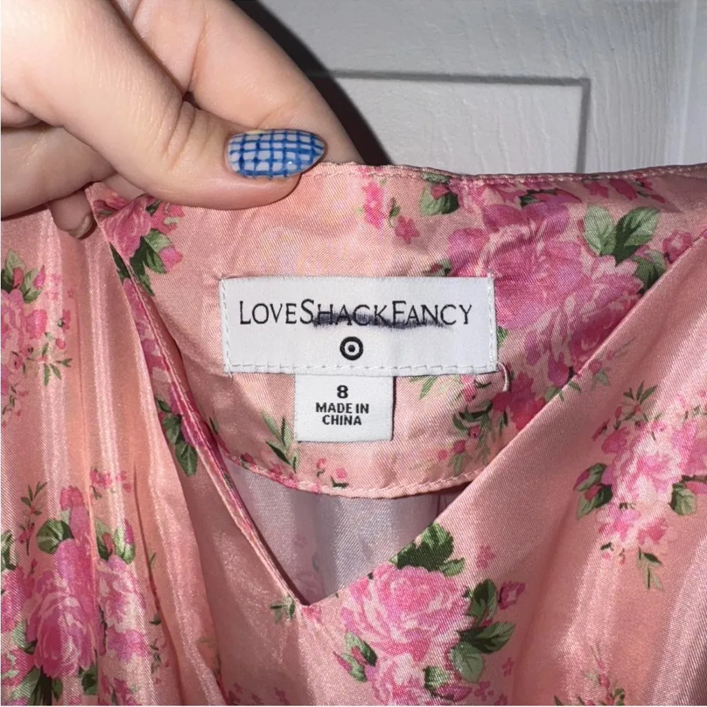 LoveShackFancy x Target Collab Pink Floral Dress - Image 4