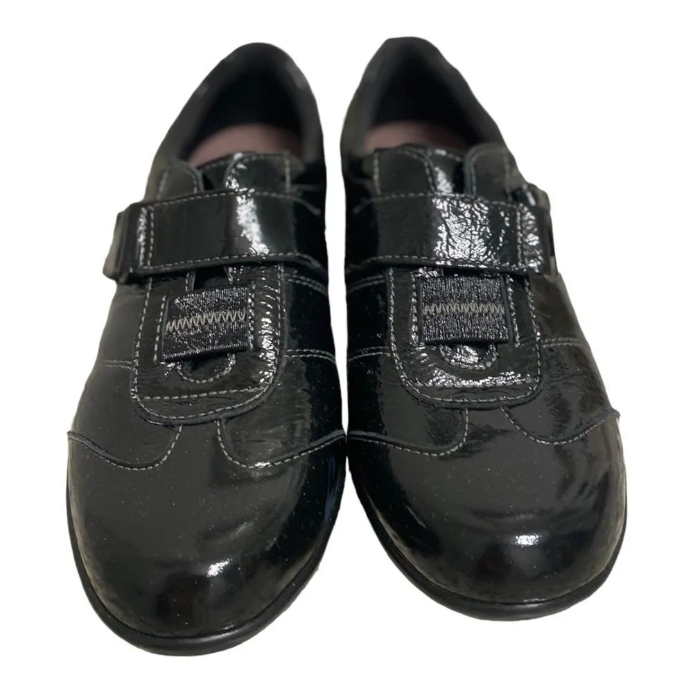 Clark Black Patent Leather sneaker Slip on Shoes NWOT Size 7 - Image 8