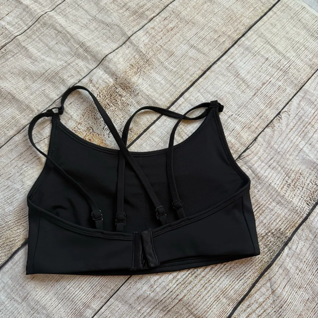 GYMSHARK Womens Exo Ultra Strappy Sports Bra Black Size Medium - Image 4