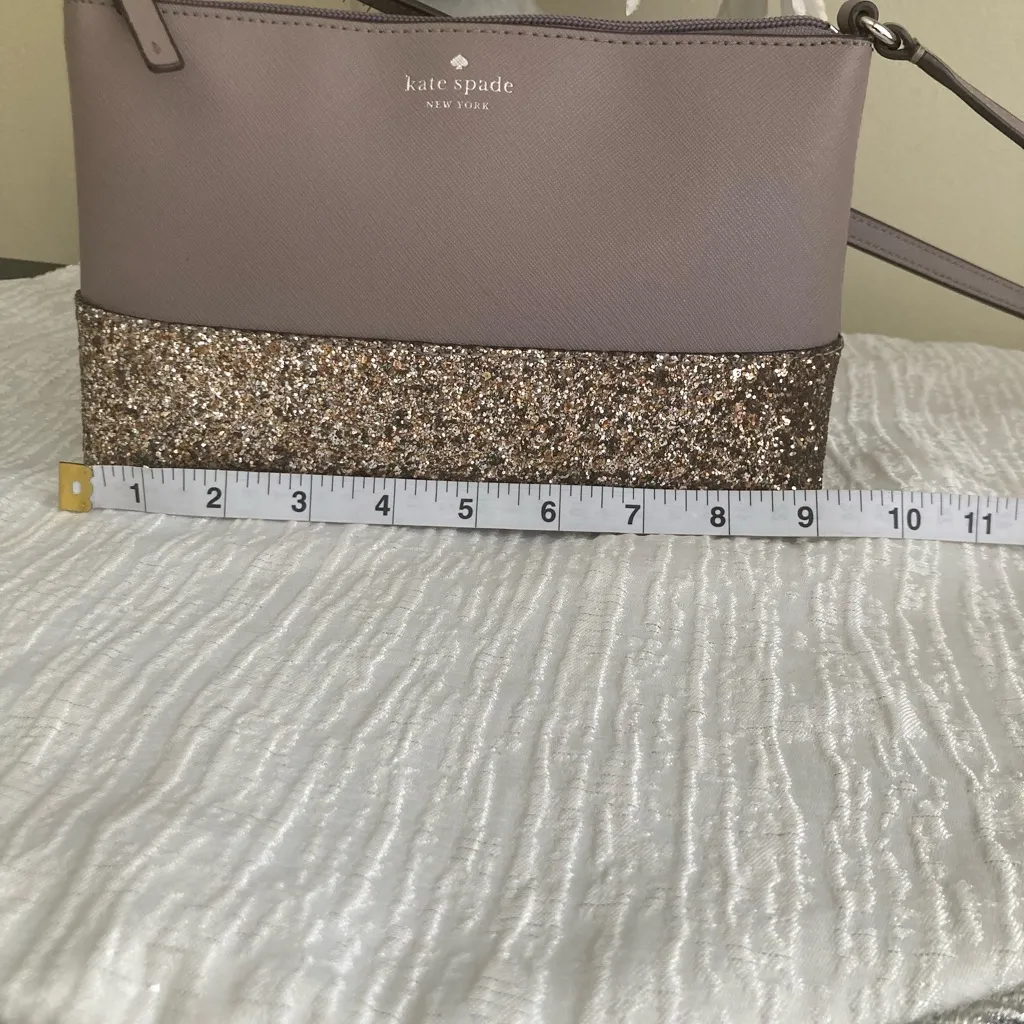 1.	Kate Spade Glitter Crossbody Bag – Taupe Gold - Image 7