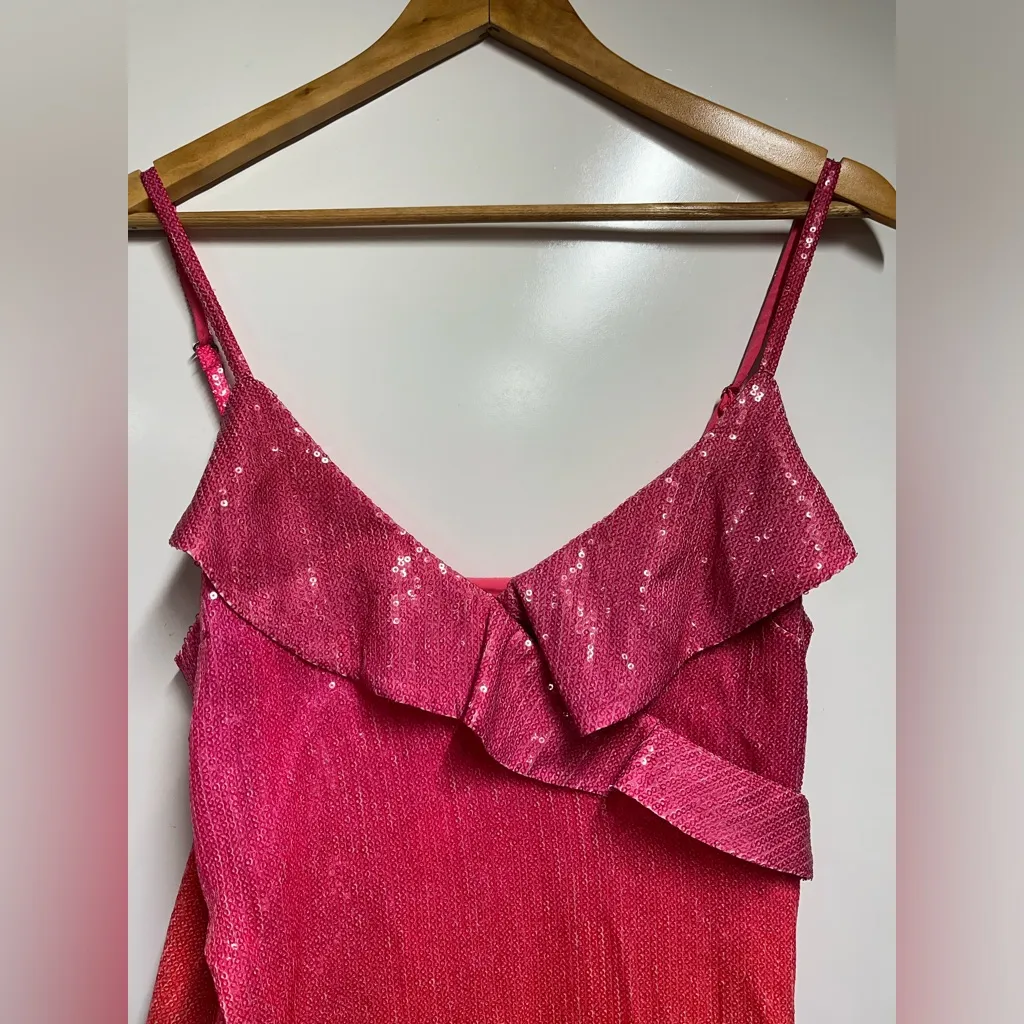 NEW Derek Lam 10 Crosby Gigi Ombré Sequin Minidress size 8 woman’s designer Pink - Image 5