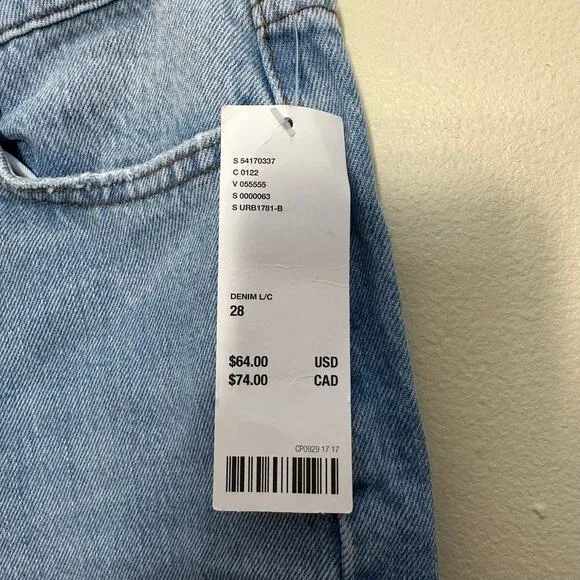 Urban Outfitters BDG Slim‎ Straight Denim Jeans Size 28 High Waisted Distress - Image 5