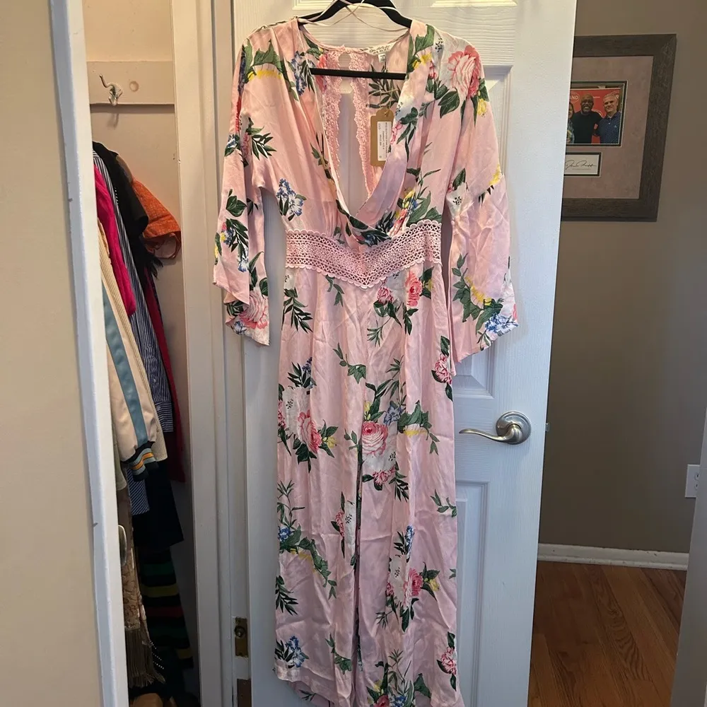 Miss Selfridge Floral Pink Jumpsuit, Size 6 - Image 2