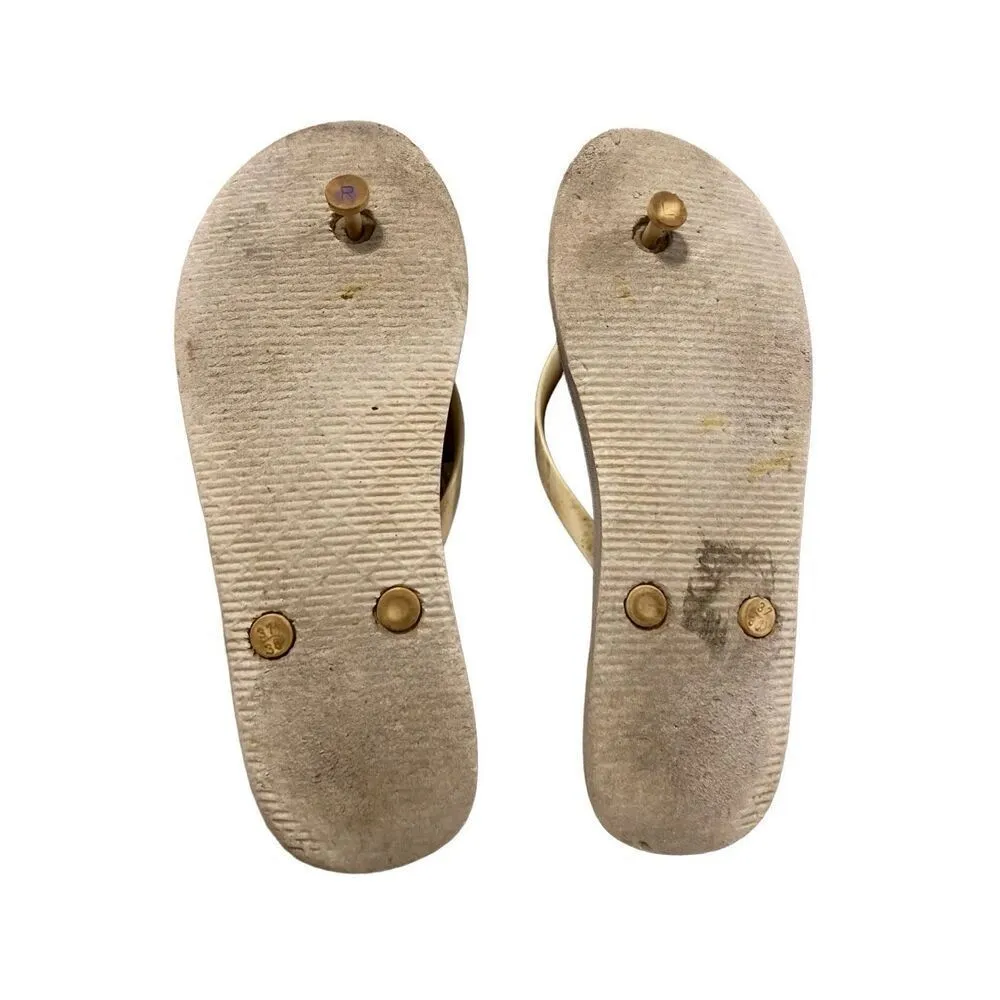 Juicy Couture Rhinestone Embellished Flip Flops Sandals Beach Coastal - Image 2