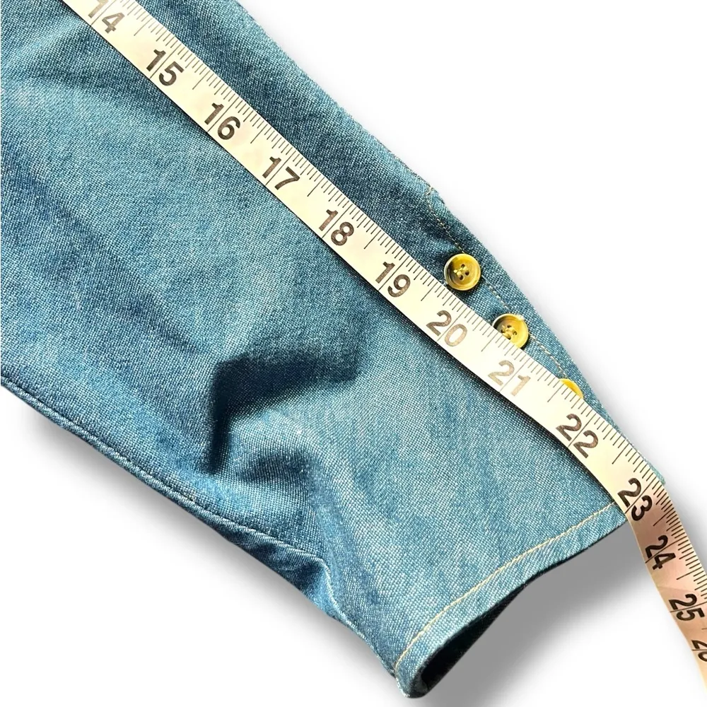 Vintage petrina and company USA made Denim Long Sleeve Button - Image 8