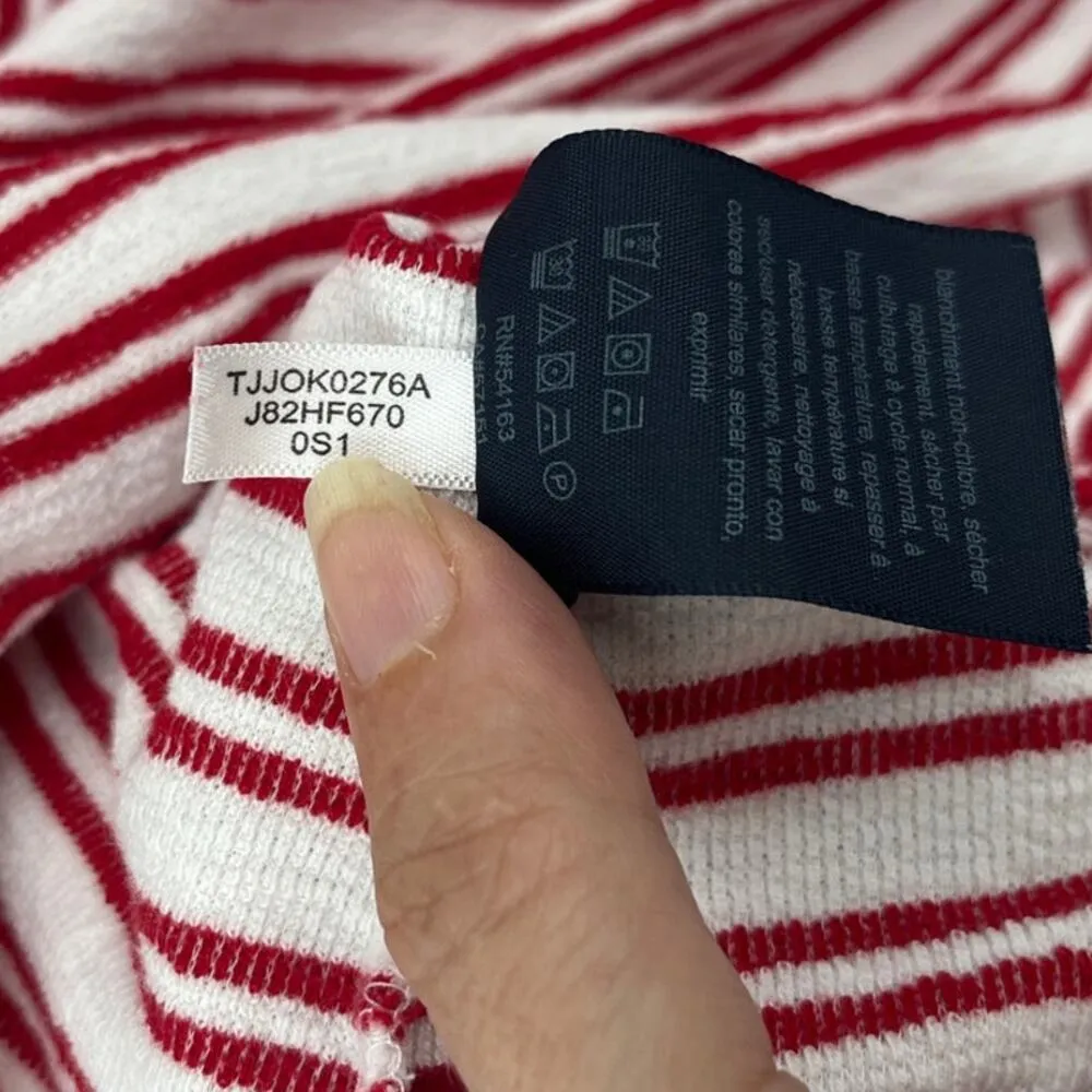 Tommy Hilfiger Terry Funnel Neck Womens Top Sz M Nautical Coastal Preppy Y2K - Image 10