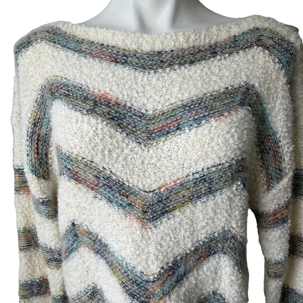 FATE Rainbow Chevron Crochet Sweater - Image 6