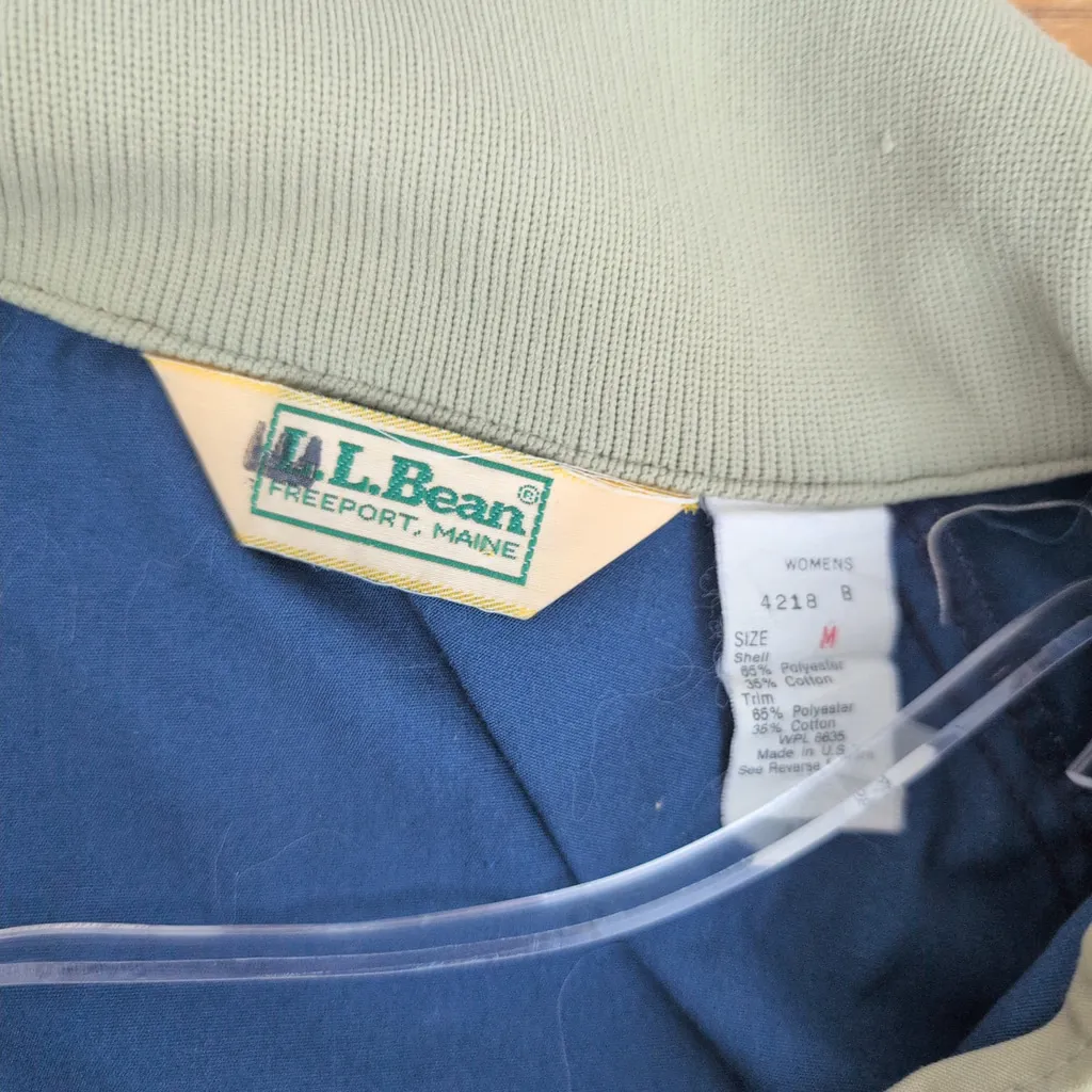 Women's Vintage LL Bean Anorak Blue Jacket Medium - Image 4