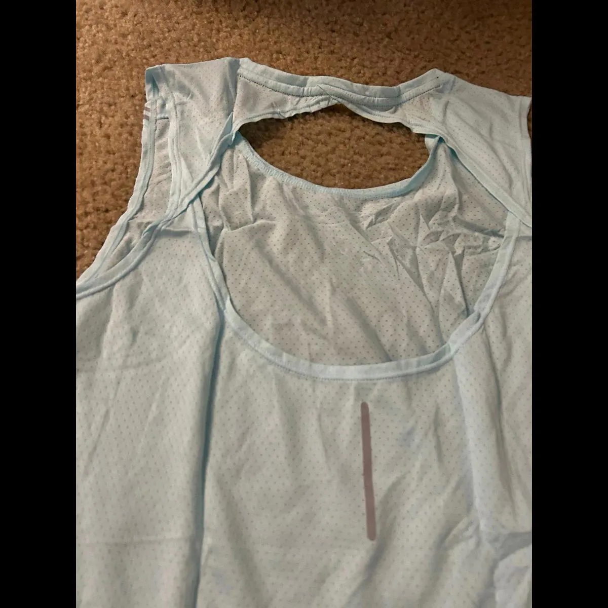 top light blue tank gym work out size xl - Image 2