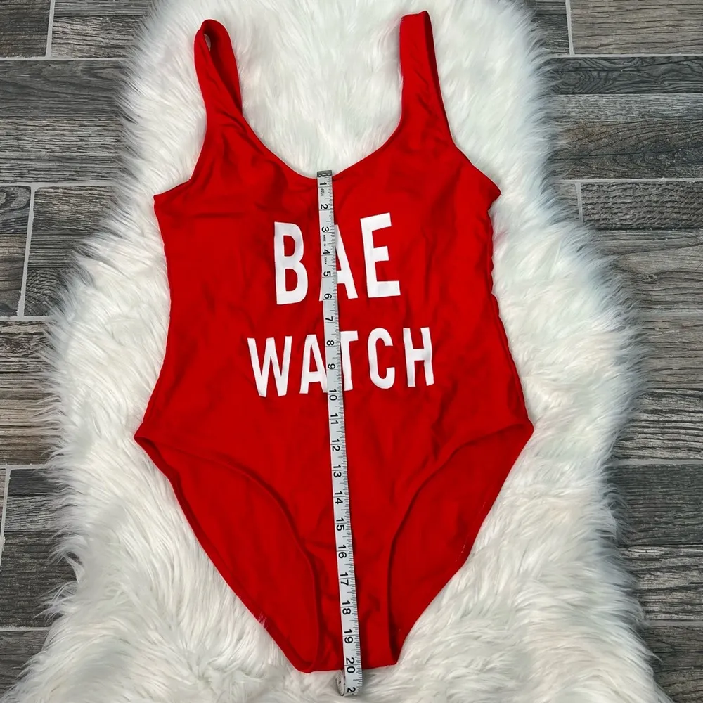 Bae Watch One Piece Swimsuit Red Size L - Image 6