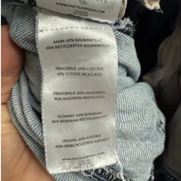 One‎ Teaspoon Womens Smiths Low Waist Wide Leg Denim Jeans Slouchy Multi Pocket - Image 14